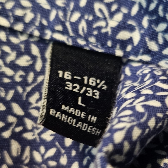 π£ Tommy Hilfiger Mens Button Down Long Sleeve Shirt Large 16-16.5 Like New π - Picture 4 of 4